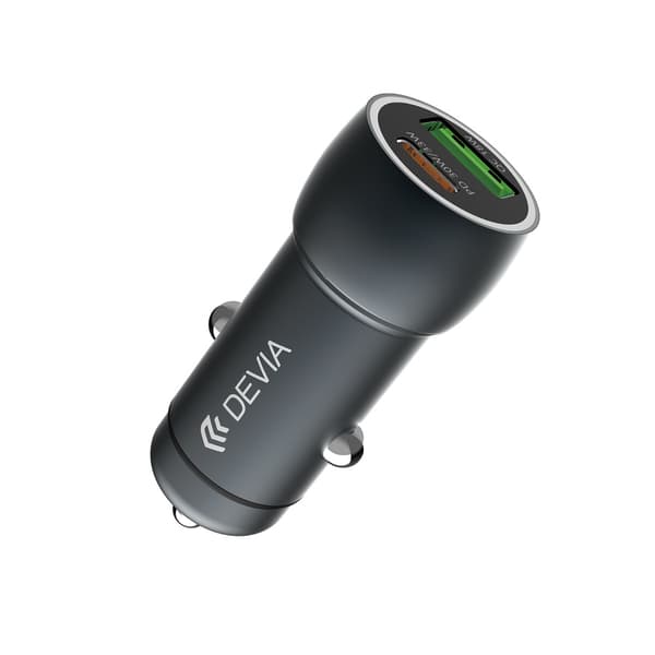 Devia billaddare Extreme PD QC 3 0 30W + 18W 1x USB 1x USB-C djupgrå
