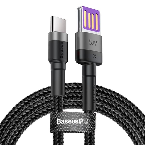 Baseus-kabel Cafule HW QC USB - USB-C 1,0 m grå-svart 40W