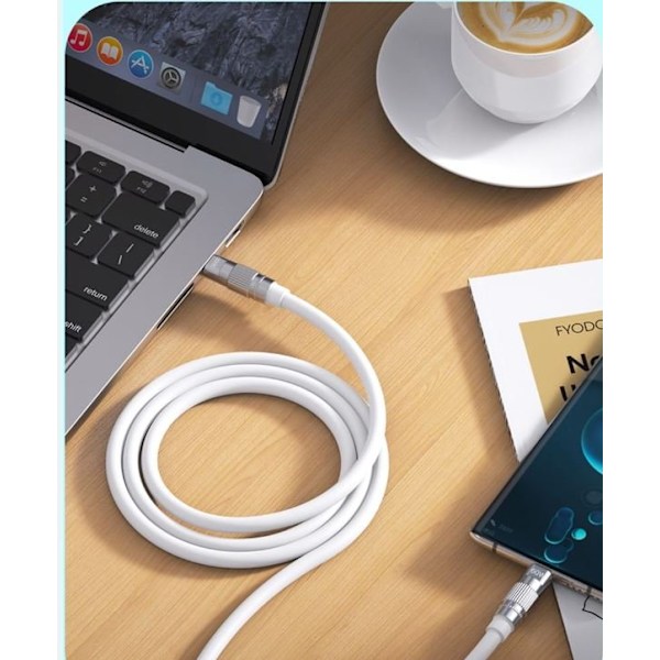 2 st XO-kabel  USB-C - USB-C 1,2m 60W blå blå