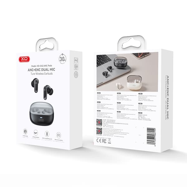 XO Bluetooth-hörlurar G42 TWS svart ANC + ENC