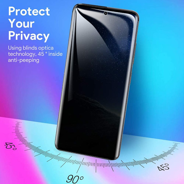 Sekretessskydd i härdat glas, för Samsung Galaxy S8 plus