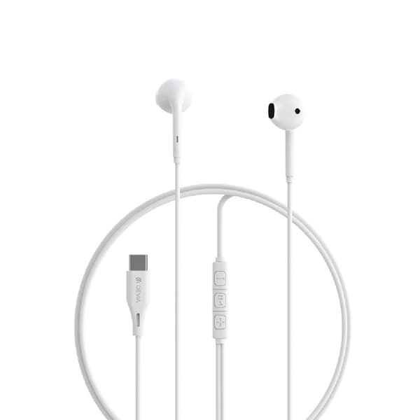 Devia trådbundna hörlurar Kintone A3 Digital USB-C vit