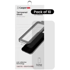 Casper Snap Härdat Glas för iPhone 17 Pro Max (10-pack) (AR Clear)