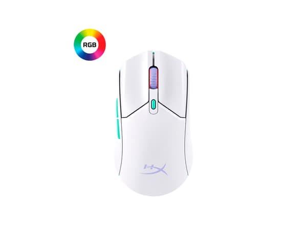 HyperX Pulsefire Haste 2 Optisk trådlös vit vit