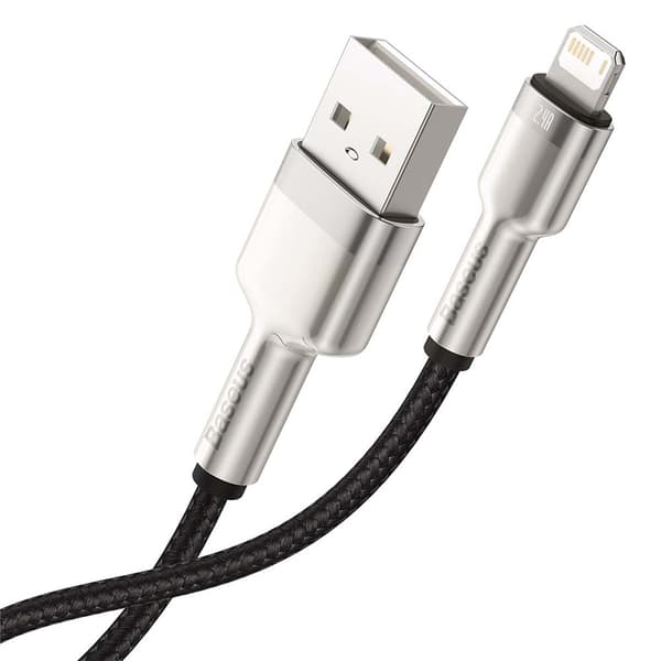 Baseus kabel Cafule Metal USB - Lightning 1,0 m 2,4A svart svart