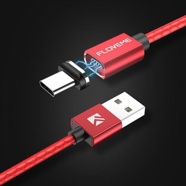 1m FLOVEME 3A Magnetic mico-USB|svart