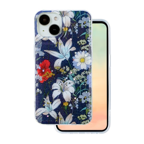 Glow Glam skal för iPhone 12 blå
