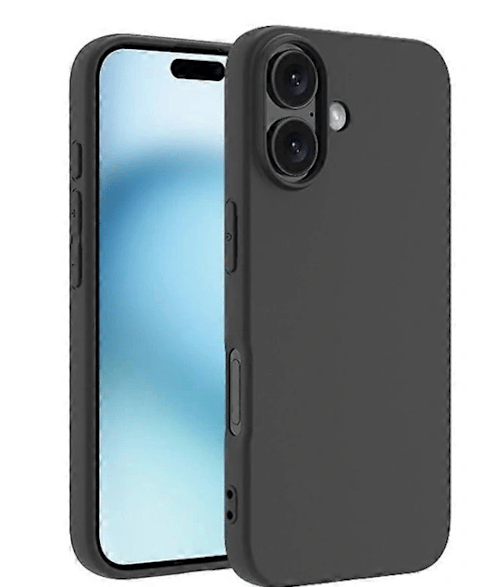 Matt TPU-skal för iPhone 17, svart svart