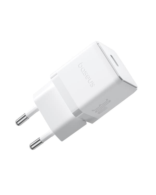 Baseus Palm Snabbladdare Väggladdare 30W 1×USB-C EU Månvit vit