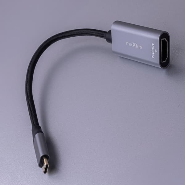 Maxlife-adapter MXHC-01 HDMI - USB-C 4K 60HZ svart svart