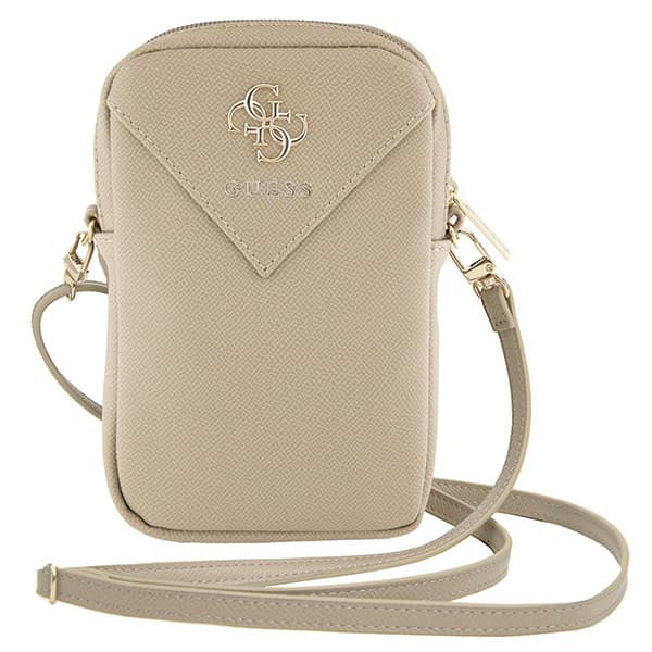 Guess väska Zip Triangle 4G beige