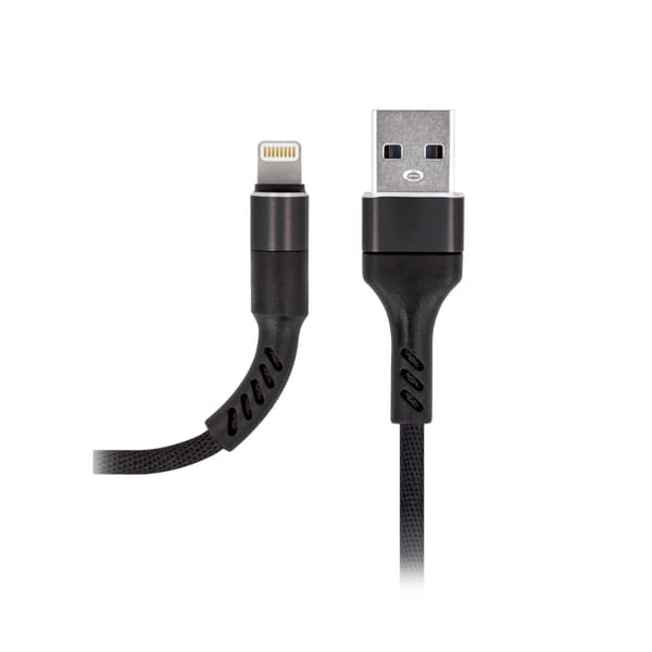 Maxlife MXUC-01 kabel USB - Lightning 1,0 m 2A svart nylon svart