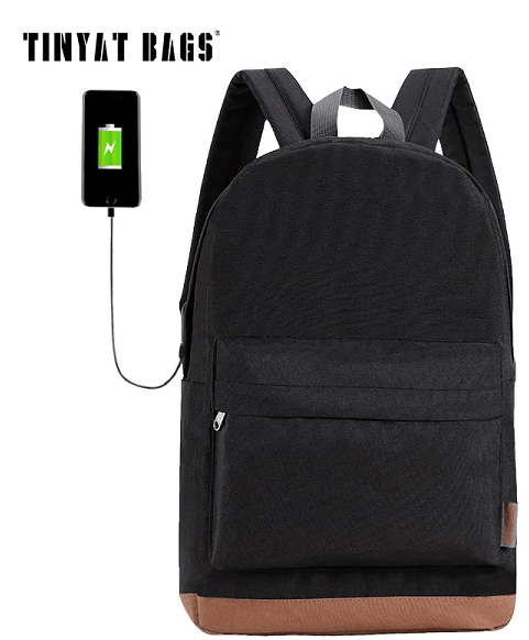 Ryggsäckar |svart med usb
