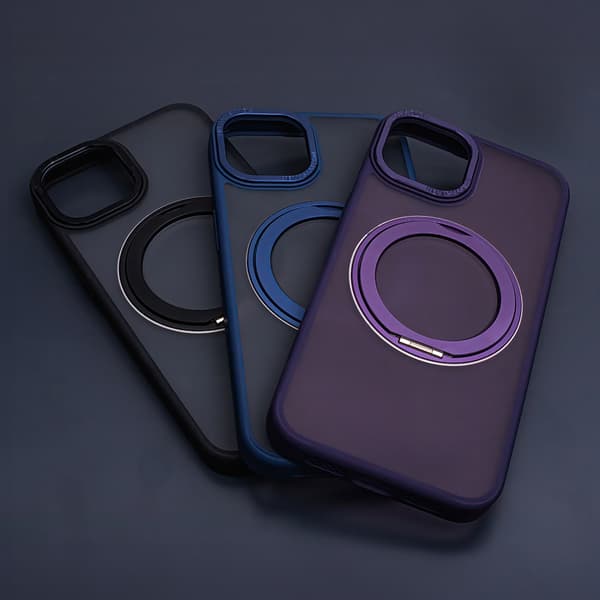 Mag Ring Roterande fodral för iPhone 14 Pro 6,1\" marinblå