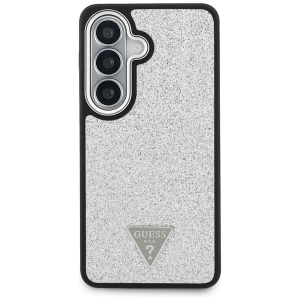 Guess fodral Fixed Glitter Triangle MagSafe för Samsung Galaxy S26 silver silver