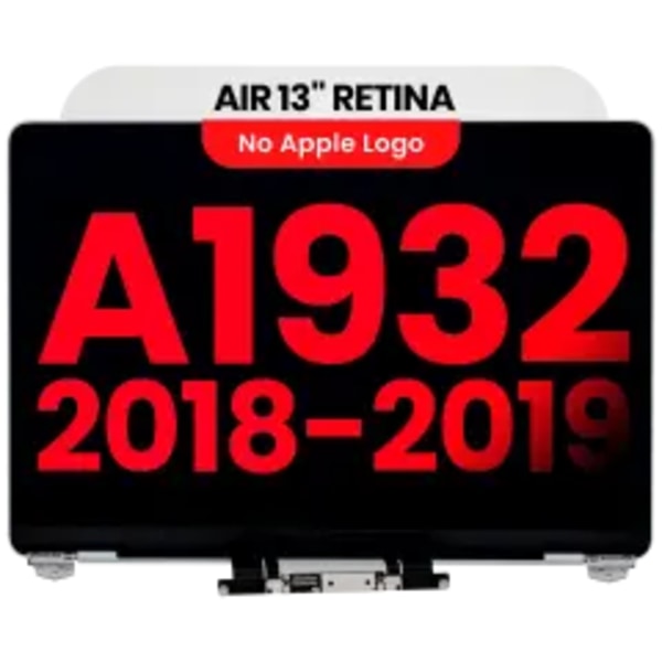 Komplett LCD-skärmmontering för MacBook Air 13\" A1932 (2018-2019) (Eftermarknad Plus) (Silver)