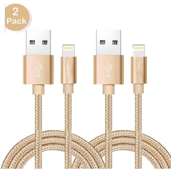 2 st top kvalitet 3 m iphone kabel