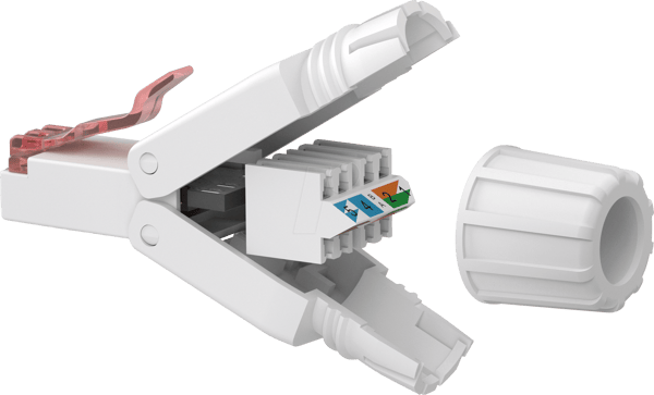 Goobay RJ45 CAT6 UTP 0,5M Uskärmet flad vit vit