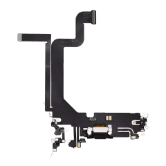 Laddningsport Flexkabel för iPhone 14 Pro Max (Eftermarknad Plus) (Rymdsvart) svart