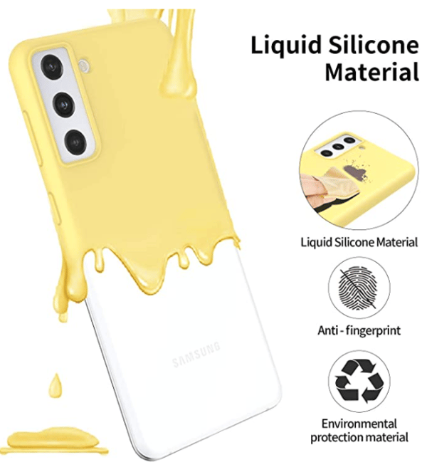 Mjukt silikonfodral för Samsung S21 – Gul gul