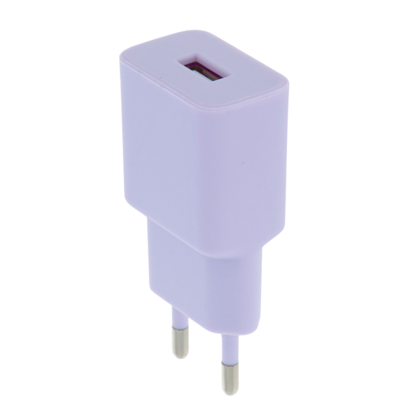 Setty laddare 1x USB 2,4A LSIM-A-129 lila lila