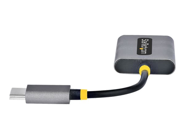 Startech USB-C Headphone Splitter, USB Type C Dual Headset Adapter w/Microphone Input, USB C to 3.5mm Adapter/Earphone Dongle, USB C to Audio Jack/Aux