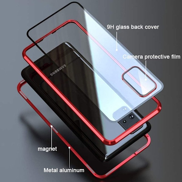 doubel case för Samsung S21plus|röd röd