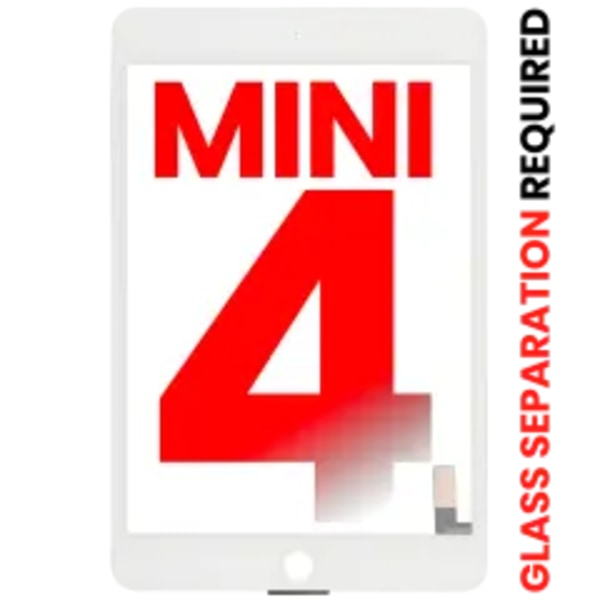 Digitizer för iPad Mini 4 (glasseparation krävs) (eftermarknadsplus) (vit)