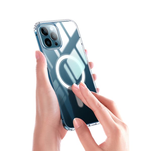 Anti Shock 1,5 mm Mag skal för iPhone 17 Pro / iPhone 18 Pro transparent stort hål