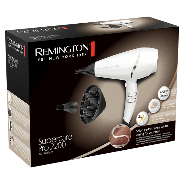 Remington Klassisk vit Hårtörrer AC7200W