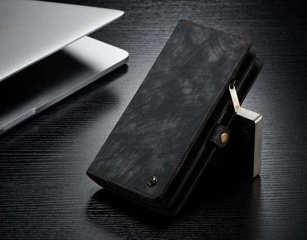 CaseMe (008) äkta läder med dragkedja för iphone 11pro grön