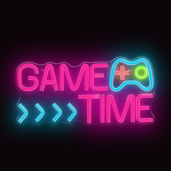 Forever Light Neon PLEXI LED GAME TIME flerfärgad FPNE34