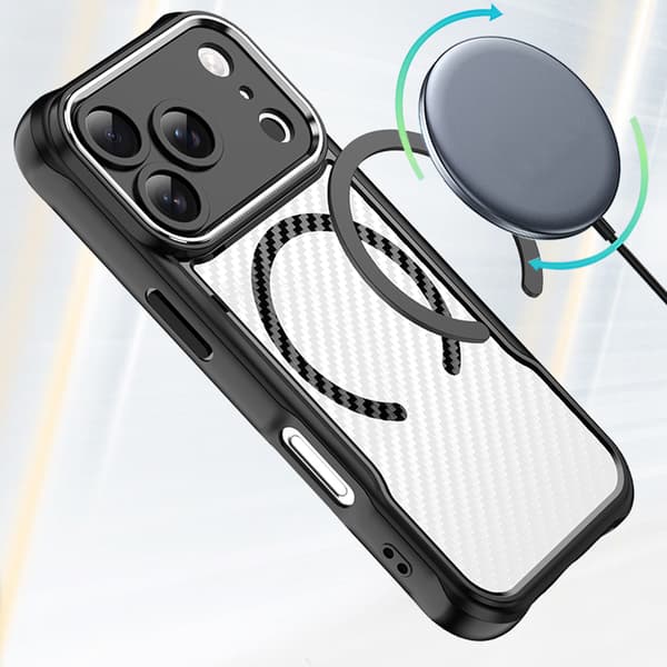 Defender Carbon Mag-fodral för iPhone 17 Pro 6,3\" svart