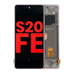 OLED-enhet med ram för Samsung Galaxy S20 FE 4G / 5G (Aftermarket Plus) (Cloud Lavender) lila