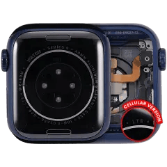 Höljesmontering kompatibel med Watch Series 6 (40MM) (Använd OEM-dragning: Klass A) (Cellular-version) (Aluminium / Blå) blå