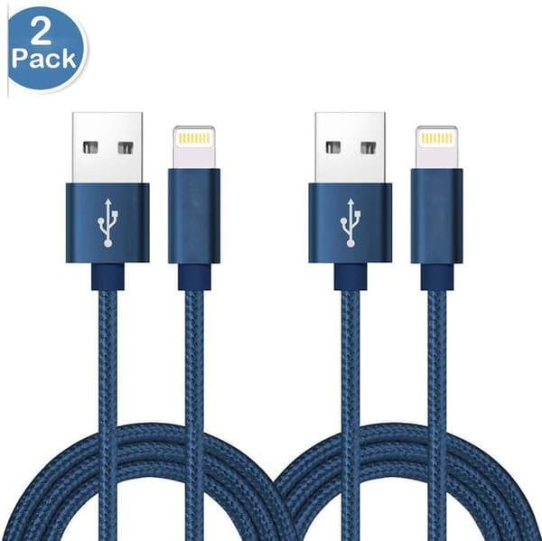 2 st 1 m färgade  iphone kabel röd