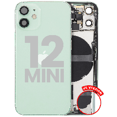 Baksida med smådelar för iPhone 12 Mini (amerikansk version) (begagnad OEM-dragning: Grade B) (grön)