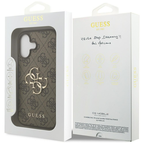 Guess 4G Big Logo Case for iPhone 17 Brown