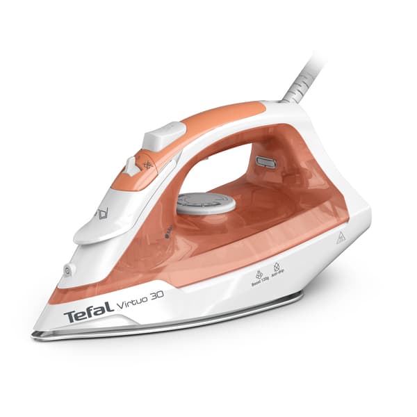 Tefal Virtuo 30 FV2C40E0 Dampstrygejern 2000W Orange vit