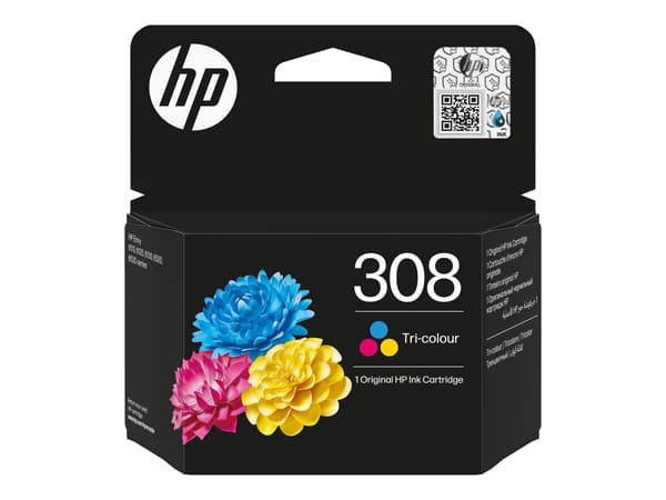 HP 308 Gul Cyan Magenta 120 sidor bläck gul
