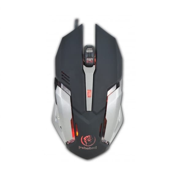Rebeltec trådbundet set: LED-tangentbord + mus för INTERCEPTOR-spelare röd