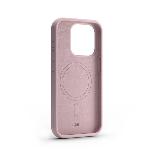 Etteri Silicone Mag skal för iPhone 15 Pro ljusrosa rosa