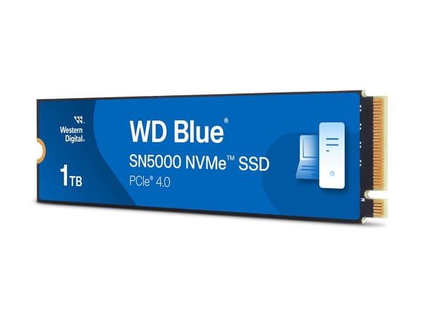 WD Blue SN5000 SSD WDS100T4B0E 1TB M.2 PCI Express 4.0 x4 (NVMe) blå