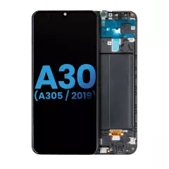 LCD-enhet med ram för Samsung Galaxy A30 (A305 / 2019) (Eftermarknad: Incell) (Alla färger)