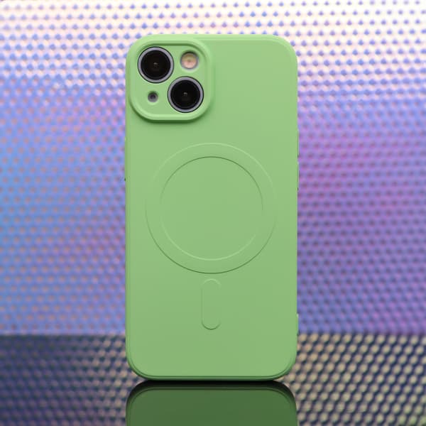 Simple Color Mag-skal för iPhone 16e / 17e ljusgrön