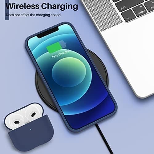Lyxigt flytande silikonskal för iPhone 15 - Blå