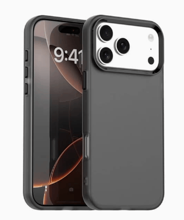 iPhone 17 Pro – Matt TPU Mjukt Skal – Svart