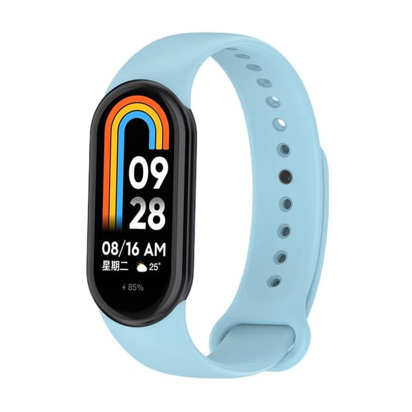 SILIKONREM MI BAND 8/M8 (9). LJUSBLÅ