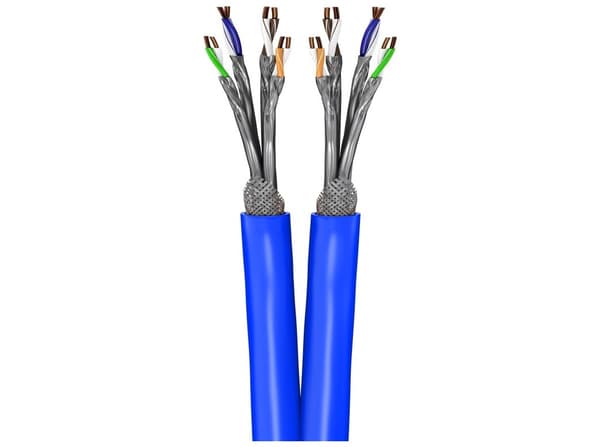 Goobay CAT 7A Duplex S/FTP LSZH 50m Blå Solid blå