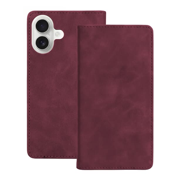 Smart Suede fodral för iPhone 17 maroon